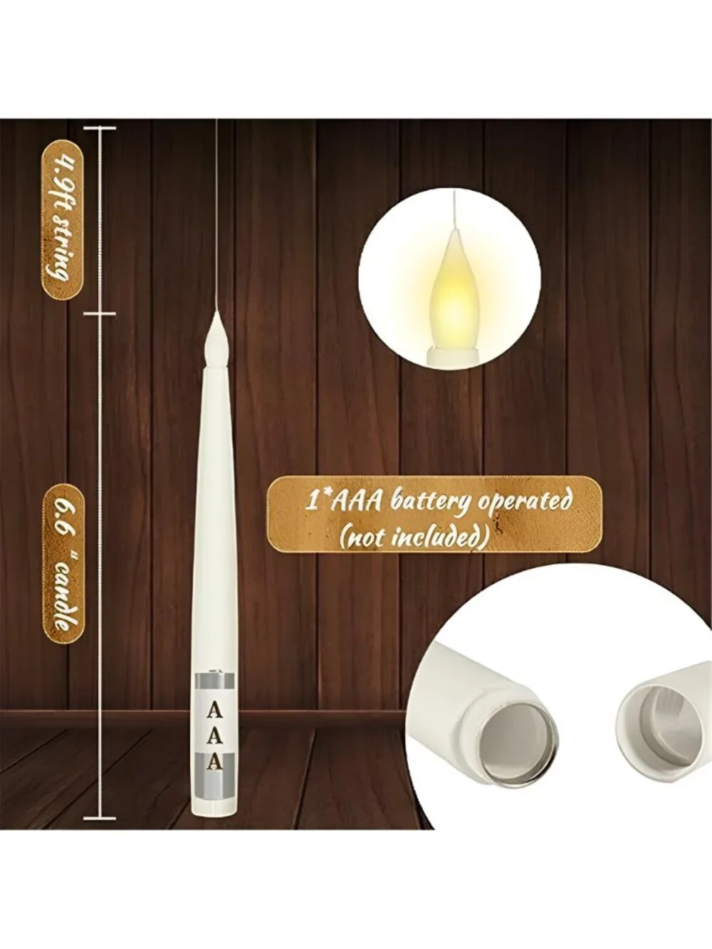 20PCS Floating Candles with Wand, Magic Hanging Candles, Flickering